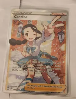 Candice 189/195 Silver Tempest Full Art Trainer Holo Rare Pokemon TCG Card - Image 1