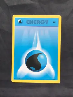 Pokemon Cards: Base Set 1st Edition Common: Water Energy 102/102 - Image 1