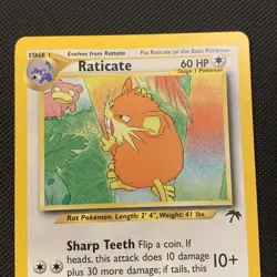 Pokemon TCG Raticate 6/18 Southern Islands Promo Slowpoke Pokemon Card LP - Image 3