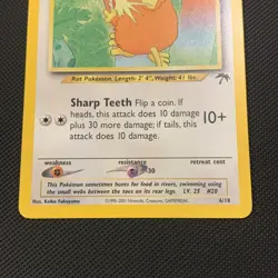 Pokemon TCG Raticate 6/18 Southern Islands Promo Slowpoke Pokemon Card LP - Image 4