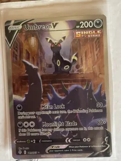 Pokemon TCG Umbreon v Alternate Art Evolving Skies Card 189/203 NM Condition - Image 1
