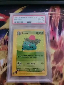 PSA 10 GEM MINT Ivysaur 82/165 Expedition Base Set Pokemon Card 024 - Image 1