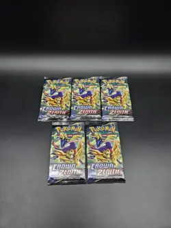 Crown Zenith Booster Pack CRZ Sword & Shield Pokemon Card TCG Sealed (Lot of 5) - Image 1