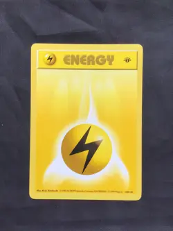 Pokemon Cards: Base Set 1st Edition Common: Lightning Energy 100/102 - Image 1