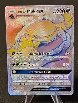 Alolan Muk GX - 157/147 - Pokemon Burning Shadows Sun & Moon Secret Rare Card LP - Image 2