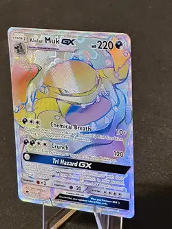 Alolan Muk GX - 157/147 - Pokemon Burning Shadows Sun & Moon Secret Rare Card LP - Image 3