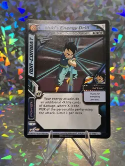 DBZ Dragon Ball Z GT Uub's Energy Drill Preview 3 CCG TCG card Unlimited FOIL - Image 2