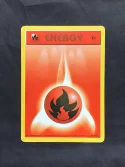 Pokemon Cards: Base Set 1st Edition Common: Fire Energy 98/102 - Image 1
