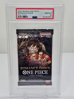 PSA 10 GEM MT One Piece English Ver. 2022 OP 01 ROMANCE DAWN FOIL PACK Card Game - Image 1