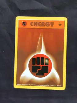 Pokemon Cards: Base Set 1st Edition Common: Fighting Energy 97/102 - Image 1