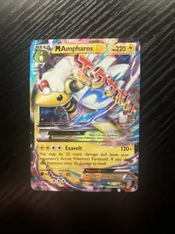 Pokemon TCG M Ampharos EX 28/98 XY Ancient Origins Card - Image 1