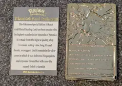 Pokemon 23K Gold Plated CHARIZARD Trading Card Collectable - Vintage from 1999 - Image 2