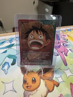 Monkey D. Luffy Trading Card One Piece TCG OP13-001 Leader Parallel NM - Image 1
