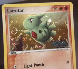 Larvitar SWIRL 63/109 EX Team Rocket Returns Reverse Holo Stamp Pokemon Card LP - Image 2