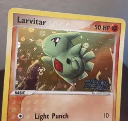 Larvitar SWIRL 63/109 EX Team Rocket Returns Reverse Holo Stamp Pokemon Card LP - Image 4
