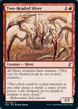 Two-Headed Sliver -Foil Light Play MTG Time Spiral Remastered - Image 1