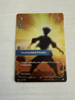 Riftbound League Of Legends Origins Epic Foil Unchecked Power 123/298 NM Card - Image 1