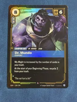 Riftbound Dr. Mundo 109/298 TCG Foil Card League Of Legends - Image 1