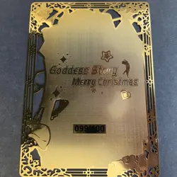 WES - Goddess Story Gold METAL Card - Serial Number #099/100! Anime Bikini - Image 5