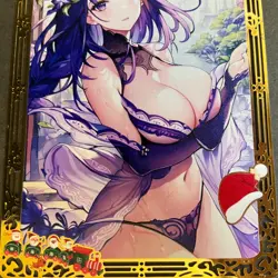 WES - Goddess Story Gold METAL Card - Serial Number #062/100! Shogun Anime Girl - Image 3