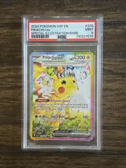 Pokemon Pikachu EX Surging Sparks Illustration Card 238/191 PSA 9 Mint - Image 1