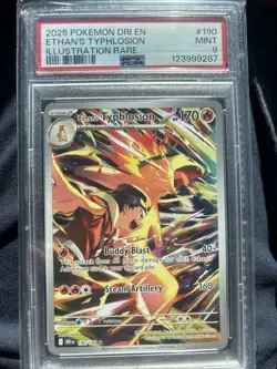 Pokemon TCG Ethan's Typhlosion Destined Rivals Illustration Rare Card 190 PSA 9 - Image 1