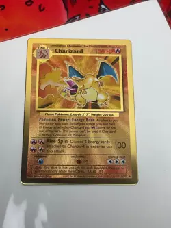 Charizard Pokemon Celebrations Metal Gold Card Ultra Premium Collection 4/102 - Image 2