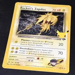 Rocket's Zapdos 15/132 Pokemon Celebrations Classic Collection Holo Card (PO019) - Image 3