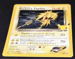 Rocket's Zapdos 15/132 Pokemon Celebrations Classic Collection Holo Card (PO019) - Image 4