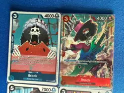 Brook One Piece TCG 4-card lot ST21 Alt Art Super Rare+OP11 Rare+more-ships PWE - Image 3