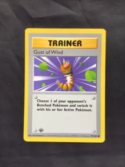 Pokemon Cards: Base Set 1st Edition Common: Gust of Wind 93/102 - Image 1