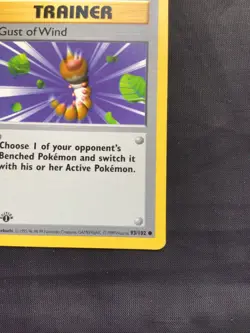 Pokemon Cards: Base Set 1st Edition Common: Gust of Wind 93/102 - Image 4