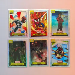 TOPPS CHROME MARVEL ENG NUMBERED CAPTAIN AMERICA, VENOM AND MORE LOT 6X CARDS - Image 1