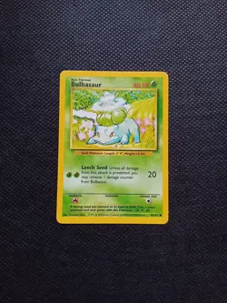 Bulbasaur 44/102 Vintage Base Set 1999 Pokemon Card LP - Image 1