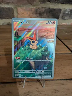 Pokemon TCG Victini SVP 208 Black Star Promo Illustration Rare Near Mint Card NM - Image 1