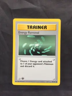 Pokemon Cards: Base Set 1st Edition Common: Energy Removal 92/102 - Image 1