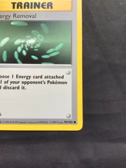 Pokemon Cards: Base Set 1st Edition Common: Energy Removal 92/102 - Image 4