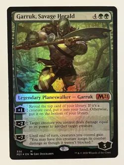 Garruk, Savage Herald Core Set 2021 Foil MTG NM - Image 1