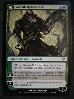 ​Garruk Relentless Garruk, the Veil-Cursed NM Innistrad MTG FREE SHIPPING - Image 1