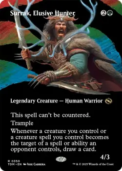 Surrak, Elusive Hunter (Borderless) - Tarkir: Dragonstorm (TDM) - Image 1