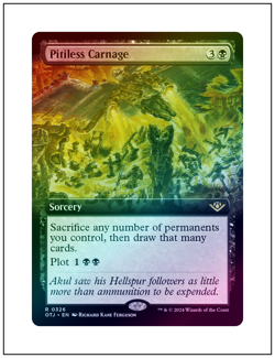 1x Pitiless Carnage, Extended Art Foil, Magic MTG NM - Image 1