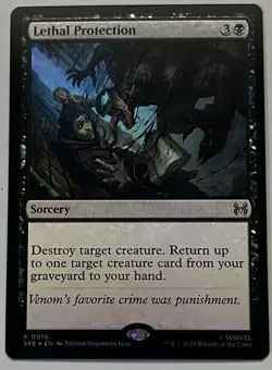 MTG Marvel’s Spider-Man Eternal Lethal Protection Sorcery RARE FOIL #0010 - Image 1