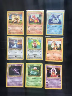 Pokemon Cards: Shadowless Base Set Complete Uncommons/Commons - Image 1