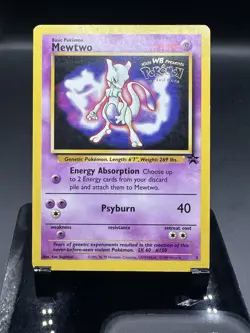 Pokemon Mewtwo 1999 Kids WB 1st Movie WOTC #3 Black Star Promo - Image 1