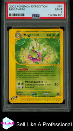 MEGANIUM POKEMON EXPEDITION 2002 54 PSA 9 - Image 1