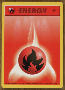 Fire Energy - 98/102 ~ 1st Edition Shadowless Base Set ~ Pokemon ~ Near Mint!! - Image 1