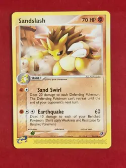 Pokemon TCG Sandslash EX Sandstorm 21/100 Regular Rare Vintage LP - Image 1
