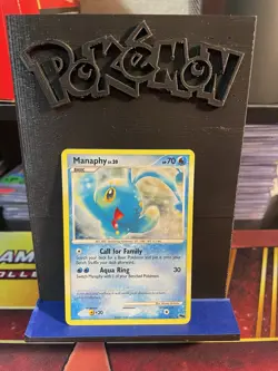 Pokemon Manaphy Holo Rare 3/17 Pop Series 6 Moderately Played - Image 1
