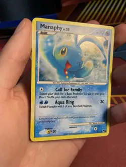 Pokemon Manaphy Holo Rare 3/17 Pop Series 6 Moderately Played - Image 3