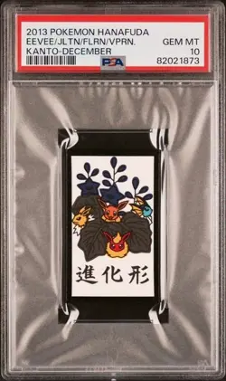 Pokemon PSA 10 Eevee & 1st Gen Eevolutions Pokemon Hanafuda-Kanto December 2013 - Image 1